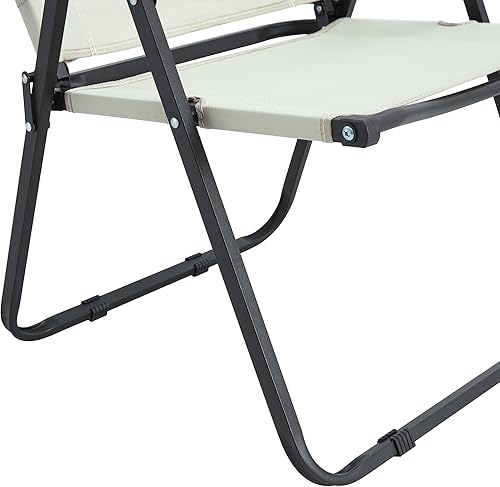 Miniatura 6 de SERUYTRO Juego de 2 sillas de patio, silla plegable de campamento, portátil para exteriores, campamento, picnic, playa, patio trasero, barbacoa,