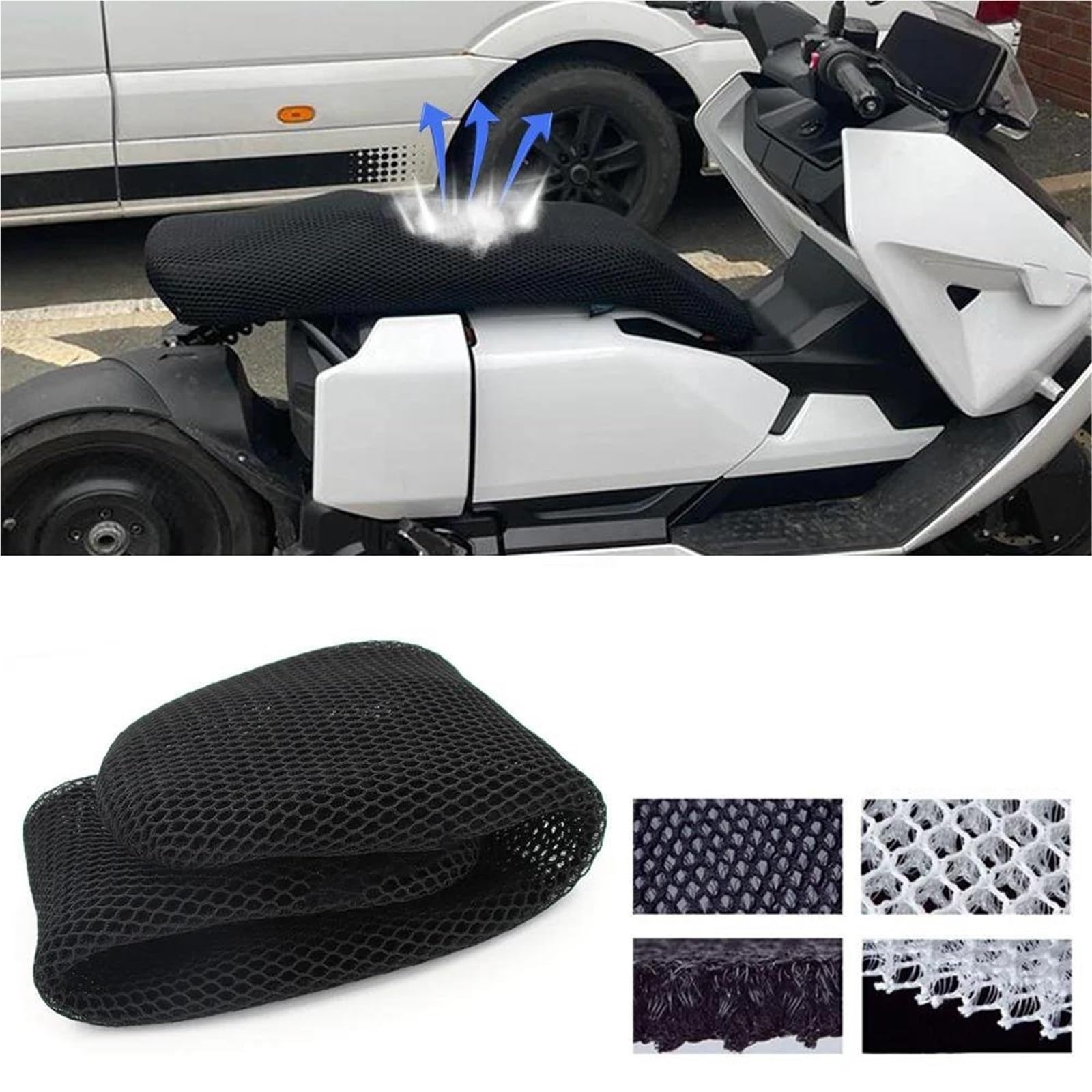 Parte a due ruote Accessori Coprisedile In Rete Per Moto Cuscino Traspirante Per Sella In Nylon Per BMW Per CE04