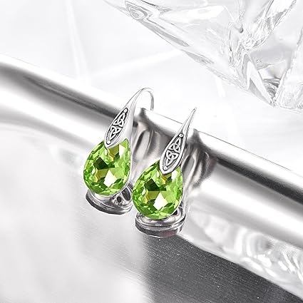Orecchini in argento sterling con nodo celtico e ametista: orecchini