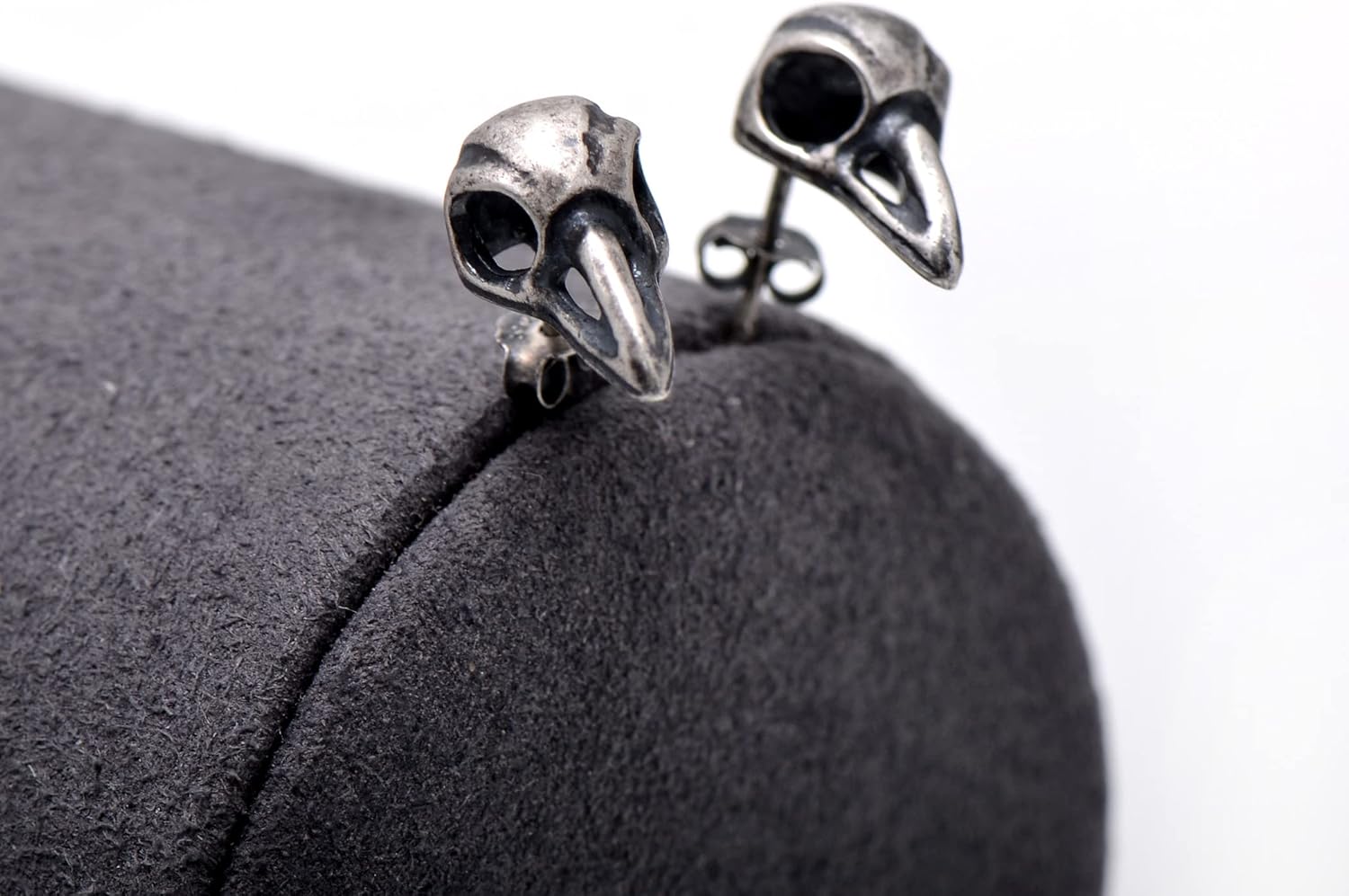 925 Sterling Silver Creepy Skull Studs Earrings for Women