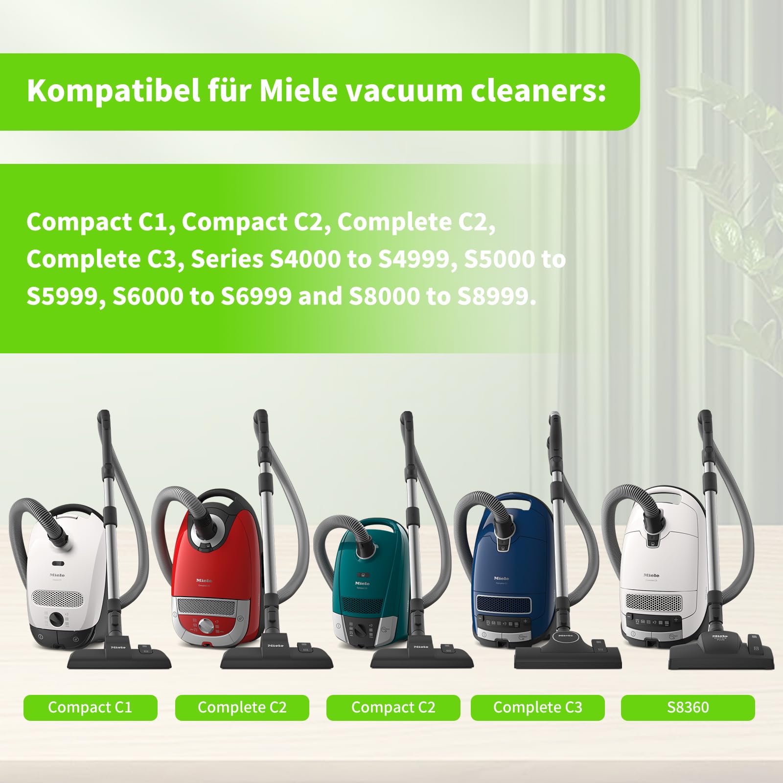 Filtres Pour Aspirateur Rowenta - 3 HEPA + 3 Moteur - Compatibles Compact C1/C2, Complete C2/C3, S8340, Etc. - 2