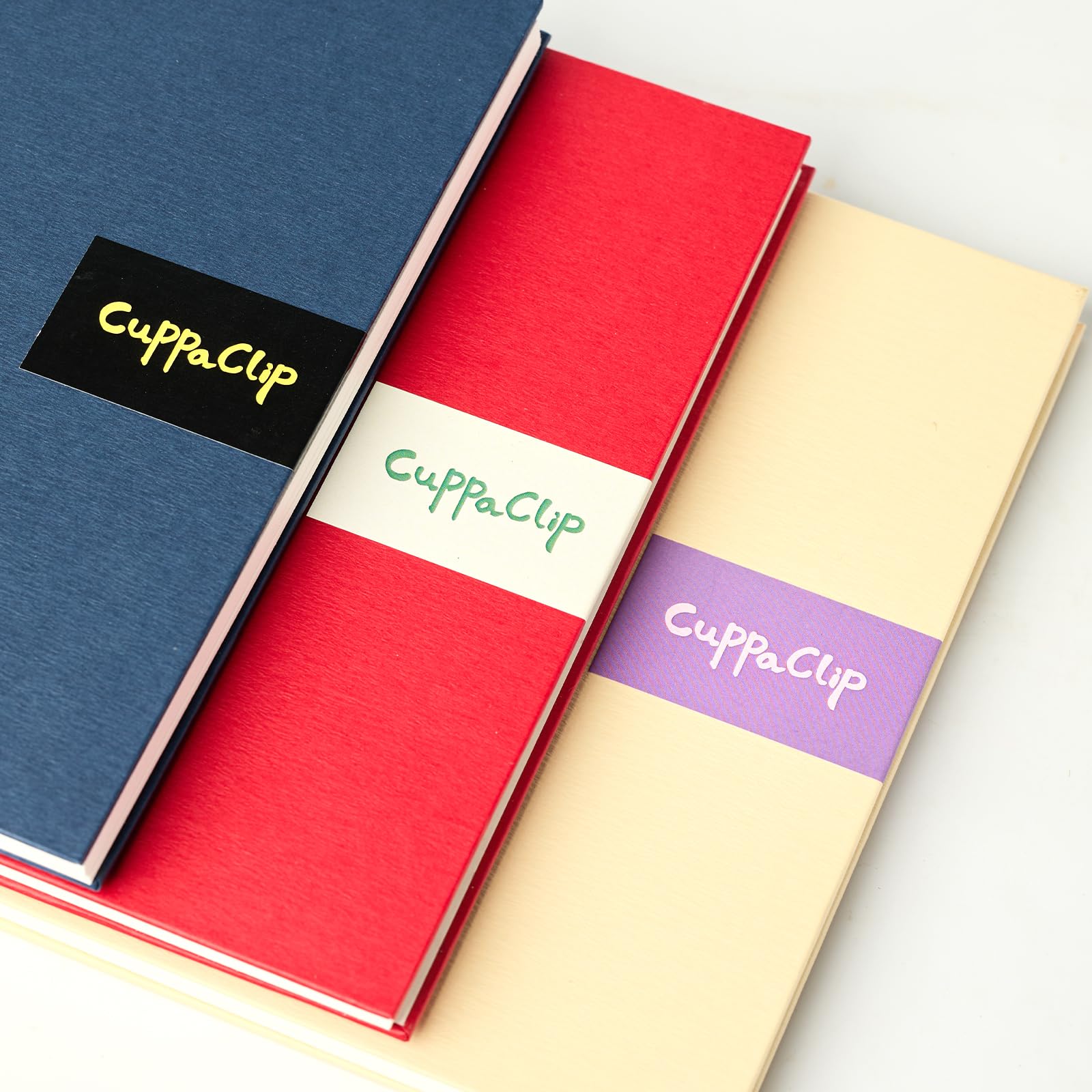 CuppaClip Carta per acquerello 22,9 x 21,6 cm, 300 g/m², 63,5 kg, rilegatura a spirale, in cotone, stampa a freddo, tasca interna, forniture artistiche (blu)