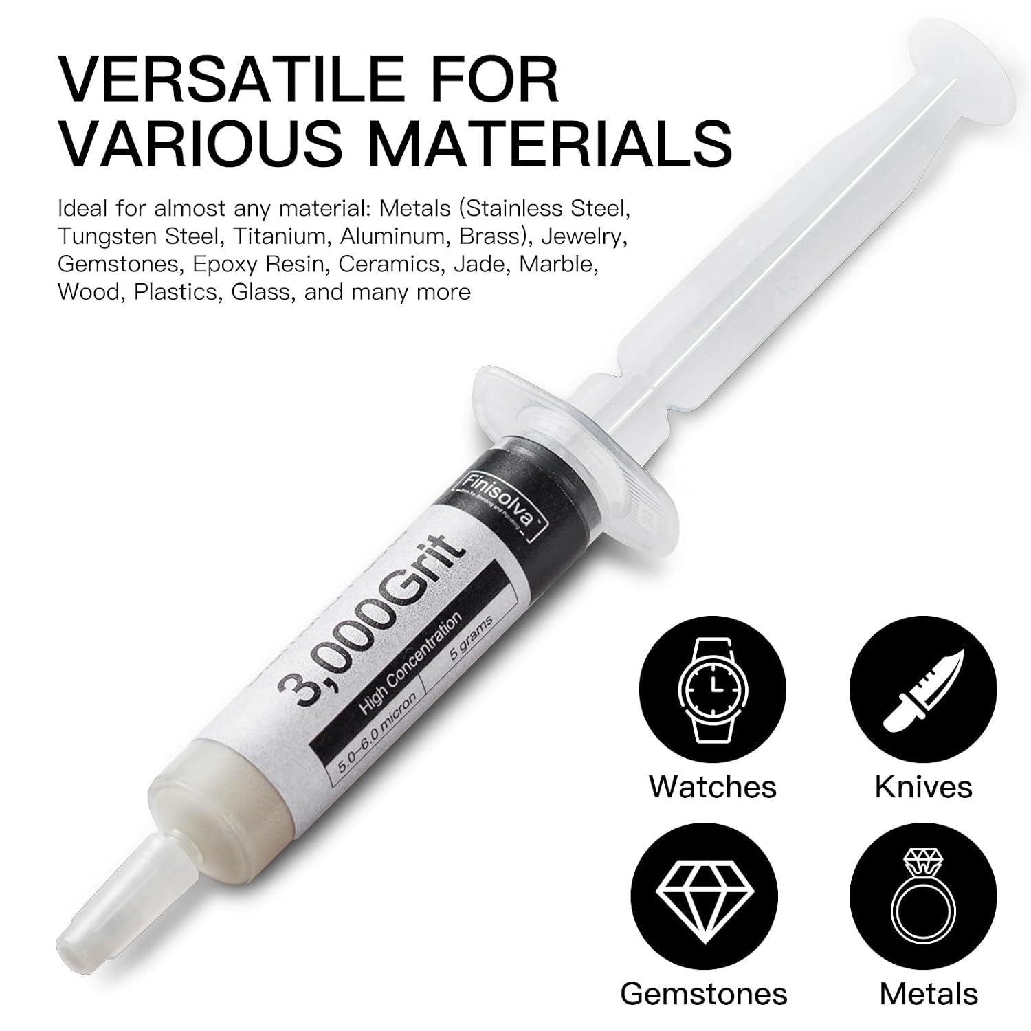 Diamond Polishing Compound Paste, Kit, 320-3,000 Grit, 8 Pack