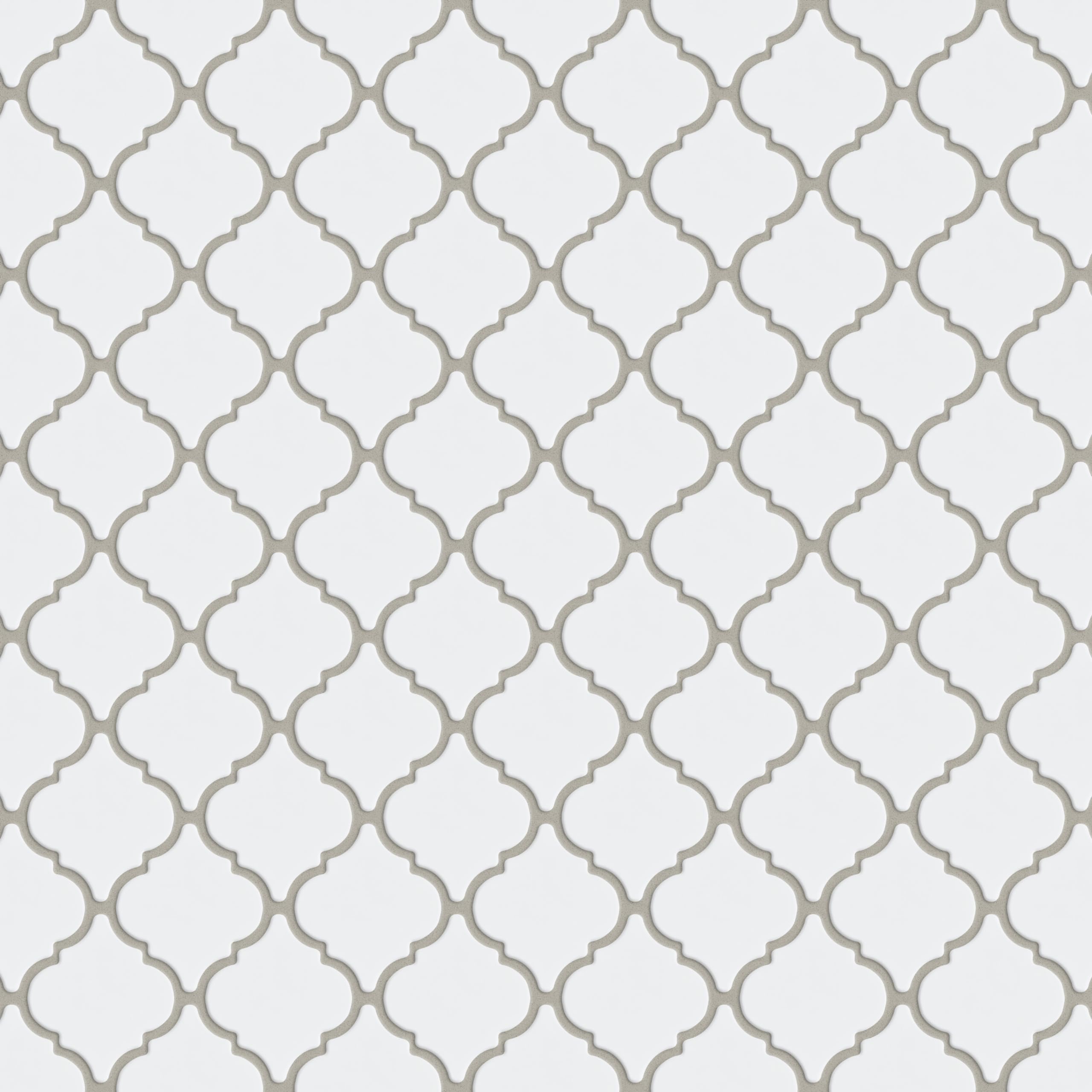 Merola Tile Hudson Tangier - Azulejo de porcelana blanca brillante de 12-3/8 x 12-3/8 pulgadas