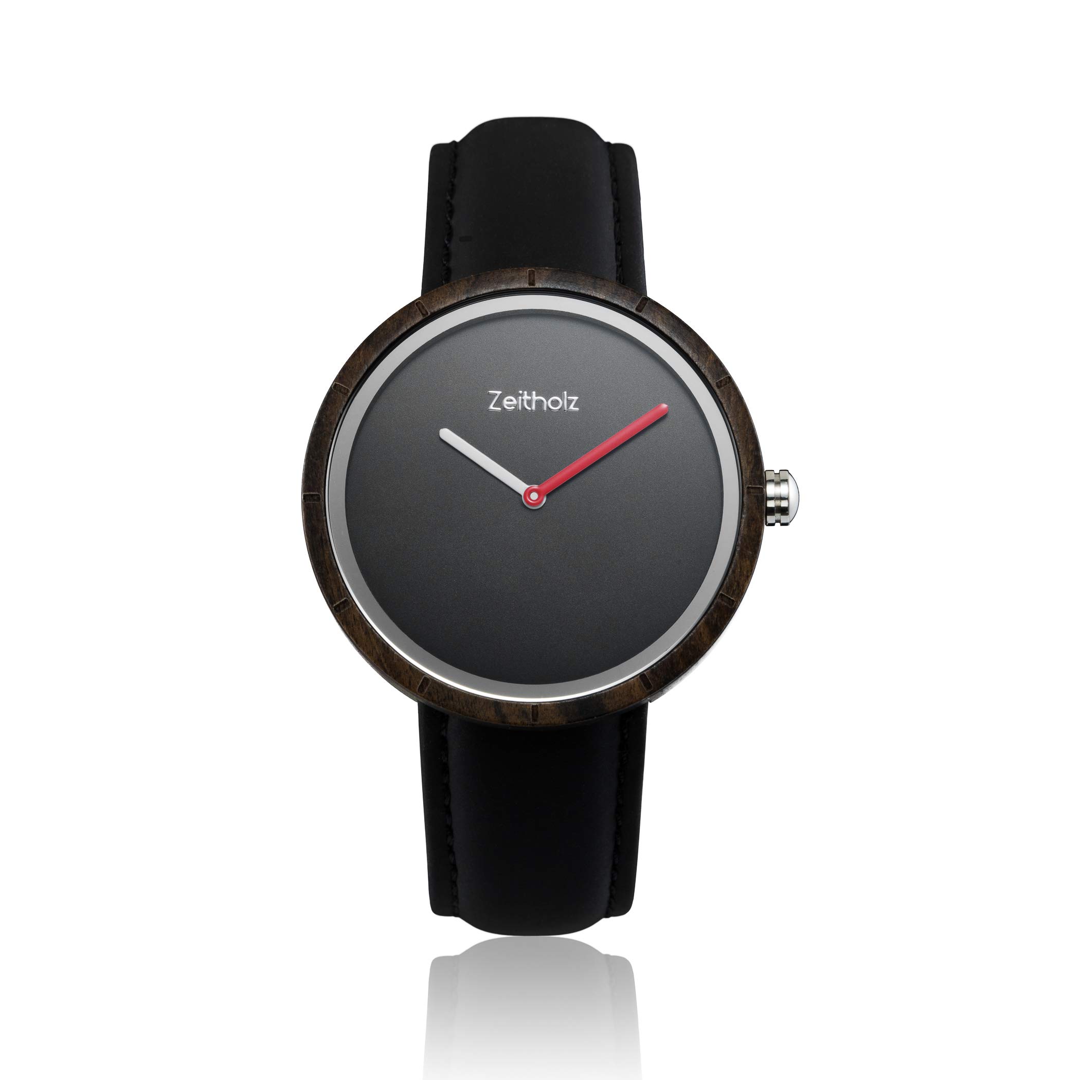 Orologio in Legno Unisex - Modello Sebnitz, Fatto a Mano da Sandalo Naturale 100% con Movimento al Quarzo - Orologio Ligneo Analogico Leggero per Uomo e Donna - Cinturino Regolabile