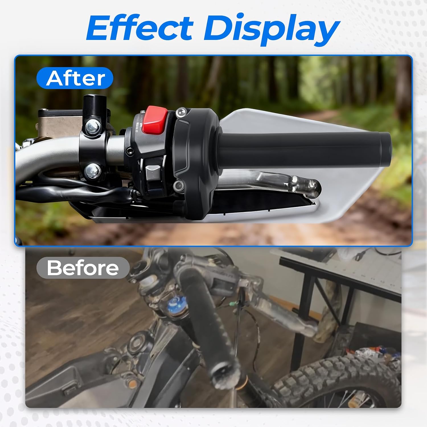 Surron Throttle Grip Black Throttle Grip Kit, Quick Twister with Cable, Compatible with 7/8-inch Electric Dirt Bike Sur-Ron/Surron/Light Bee/Sur Ron S/Surron X/X160/X260 (Black)