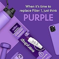 Vista 8 de everydrop by Whirlpool Filtro de refrigerador para hielo y agua 1, EDR1RXD1, paquete individual, morado