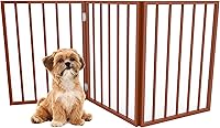 Vista 1 de PETMAKER Pet Gate - Puerta para perros para puertas, escaleras o casa - Independiente, plegable, estilo acordeón, valla de madera para perros