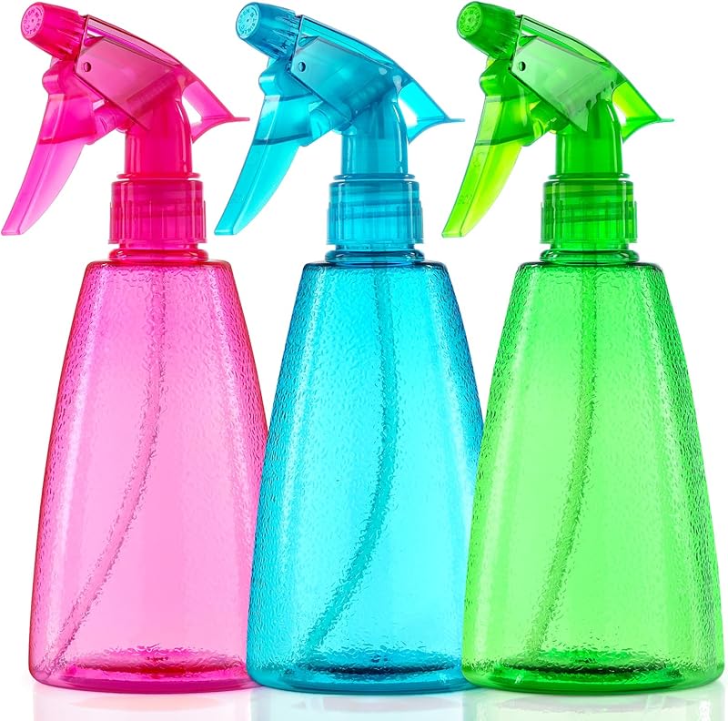 Bealee Frascos Pulverizadores de Plástico com Névoa e Jato, 480 mL, Pacote com 3