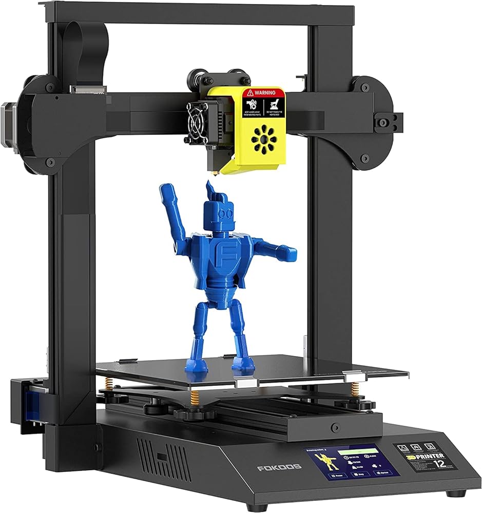Fokoos Imprimante 3D Odin-5 F3, avec carte mère silencieuse, extrudeuse intégrée et double axe Z, 99 % d&rsquo;imprimante 3D FDM pliable, 235 x 235 x 250 mm