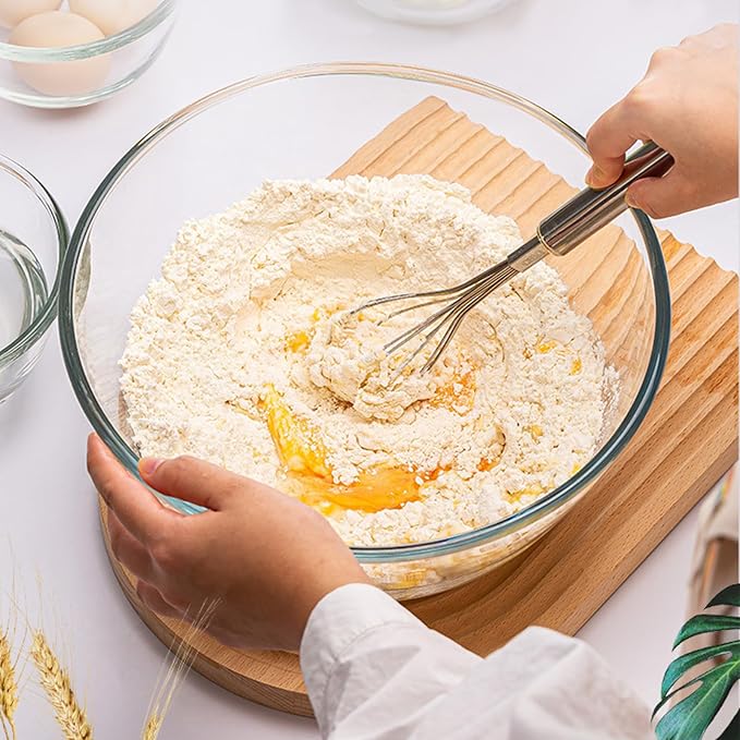 Tazón grande de vidrio 6.3 cuartos para cocina miniatura 4