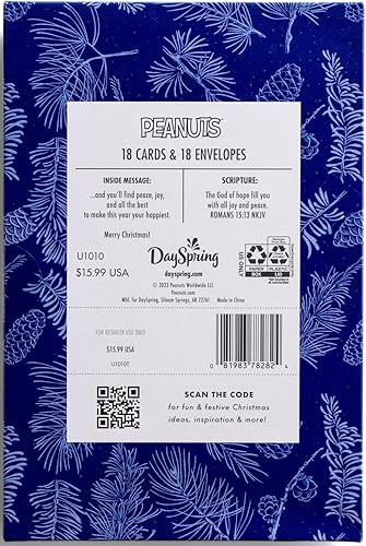 Miniatura 2 de DaySpring - Cacahuetes - Que tu Navidad brille brillante - 18 tarjetas y sobres de Navidad en caja (U1010)