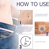 Vista 5 de Rosarden Parche para el vientre, 30 parches reafirmantes para contornos tonificantes, parches a prueba de sudor, calcomanías impermeables