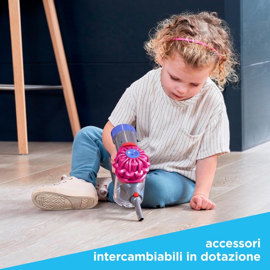 Casdon Dyson aspirapolvere senza filo | Aspirapolvere Dyson giocattolo interattivo ufficialmente autorizzato per bambini da 3 anni in su | Giochi di ruolo realistici e divertenti!