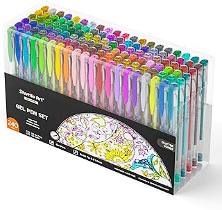 Shuttle Art 240 Pack Glitter Gel Pens, 120 Colours Glitter Gel Pen Set w...