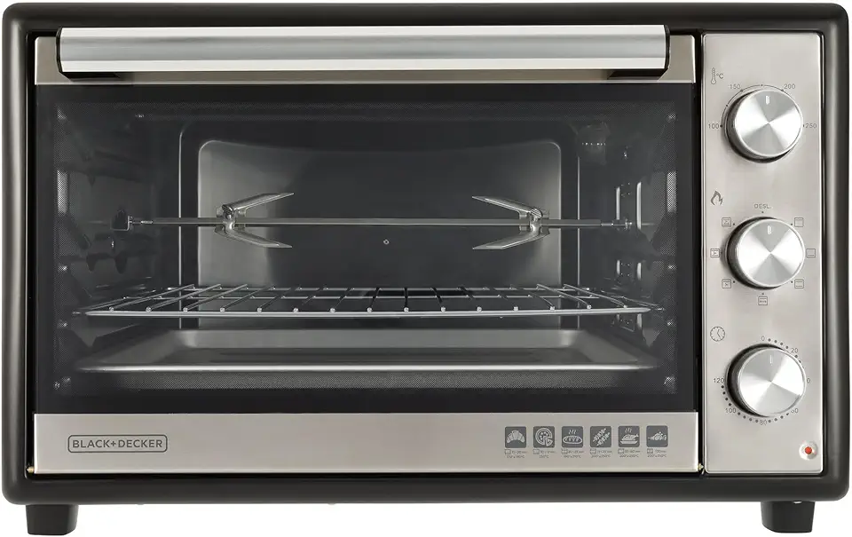 BLACK+DECKER Forno Elétrico Grande, Tamanho Família, 60 Litros, 7 Funções, FT60, 220V