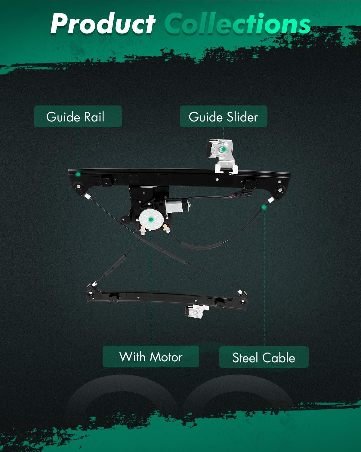 741-691 20930664 Front Passenger Side Window Regulator W/Motor Compatible For Buick Rainier 2004-2007