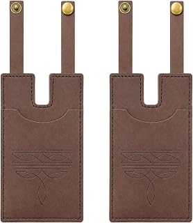 2 Pcs Boot Wallet Women,Western Boot Wallet with Snap Strap,Western Rustic Boot Wallet Sleeve for Rodeo Nights and Pub Outings (Brown)