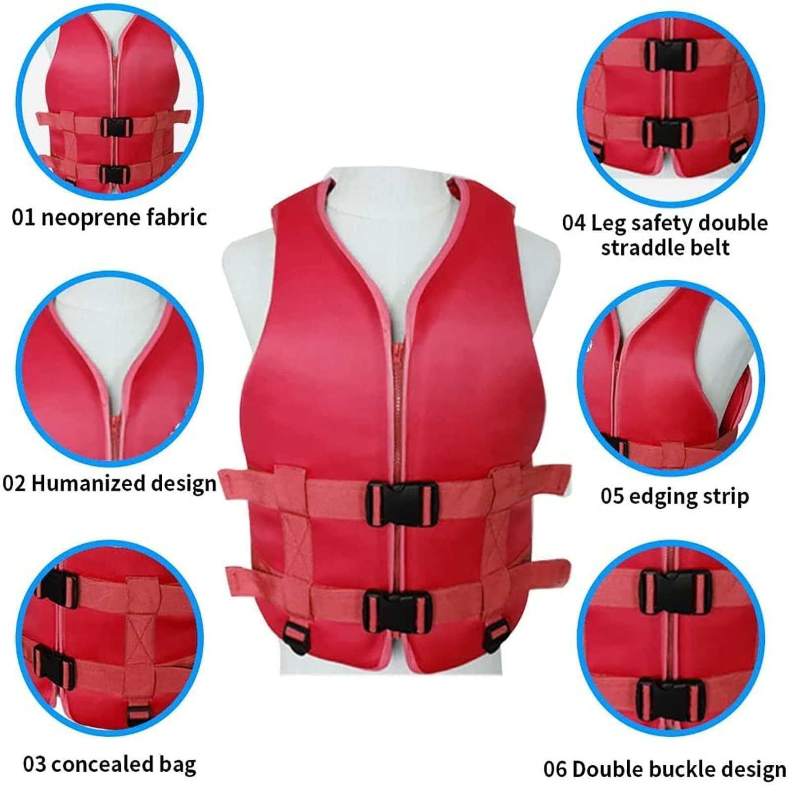 Neopren-Surfjacke for Kajakfahren, Schwimmen, Angeln, Sicher