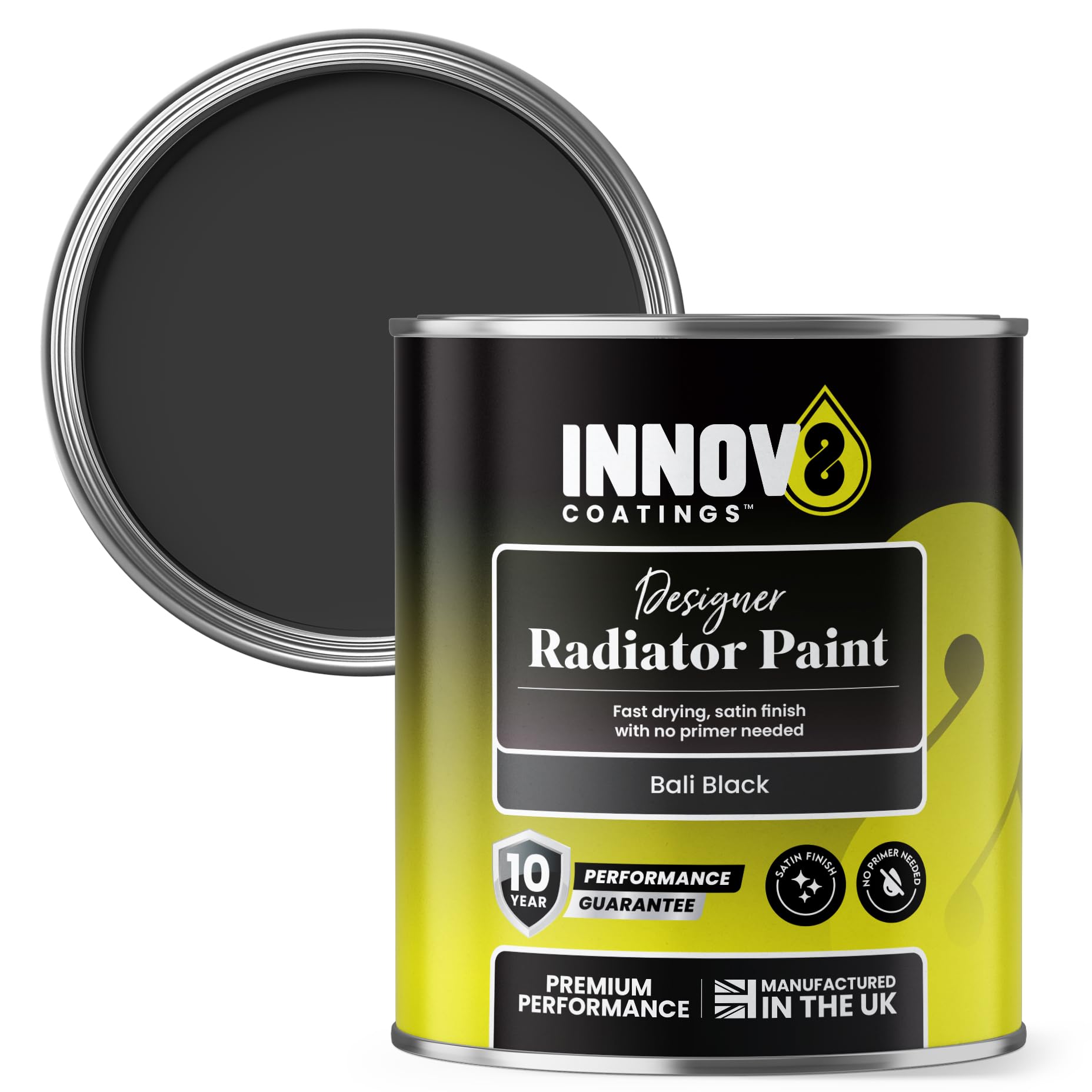 Innov8 Coatings Radiator Paint - 750ml - Bali Black