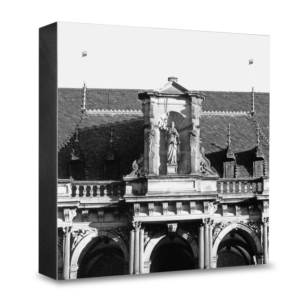 Tableau photo architecture Cologne en bois noir et blanc HG-K111