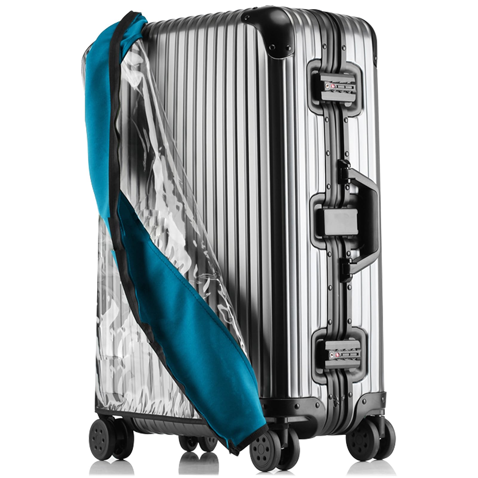 Transparent PVC Suitcase Cover, No Disassembly Required Clear Luggage Protector Suitcase Cover
