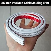 Vista 3 de Moldura autoadhesiva flexible para pared, tira 3D para paneles de pared de azulejos, madera, marco de espejo, borde de esquina, techo, papel tapiz