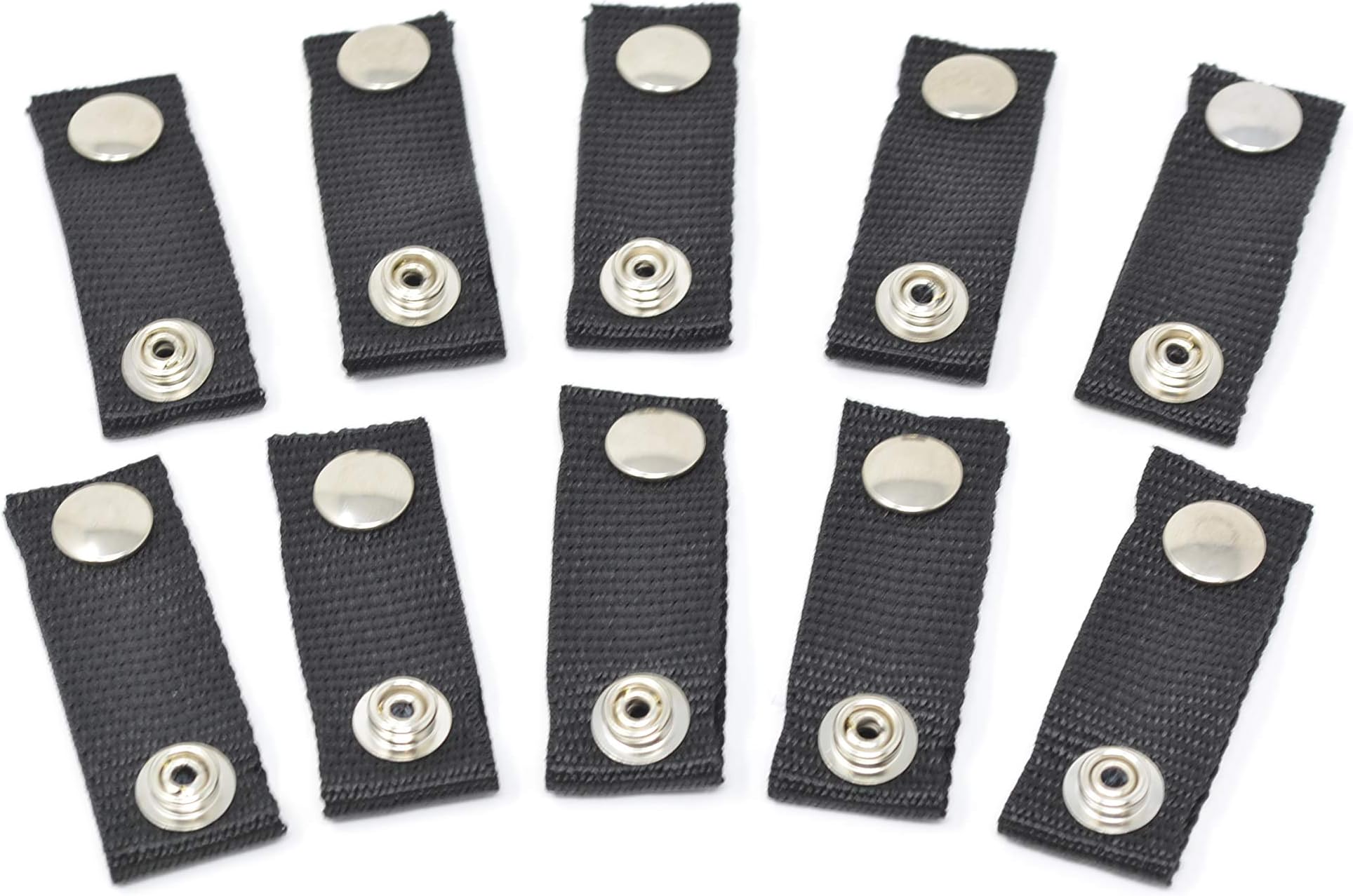 Boat Cover Snap Extender - Black - Extension Size, 1.5" - Built-in Finger Loops. Extend The Life of Your Boat top Canvas! 10 Pack, New and Improved