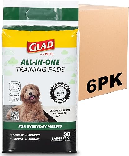 Miniatura 4 de Glad Almohadillas para cachorros de carbón negro para mascotas, almohadillas desechables súper absorbentes para orina de perro para entrenamiento de