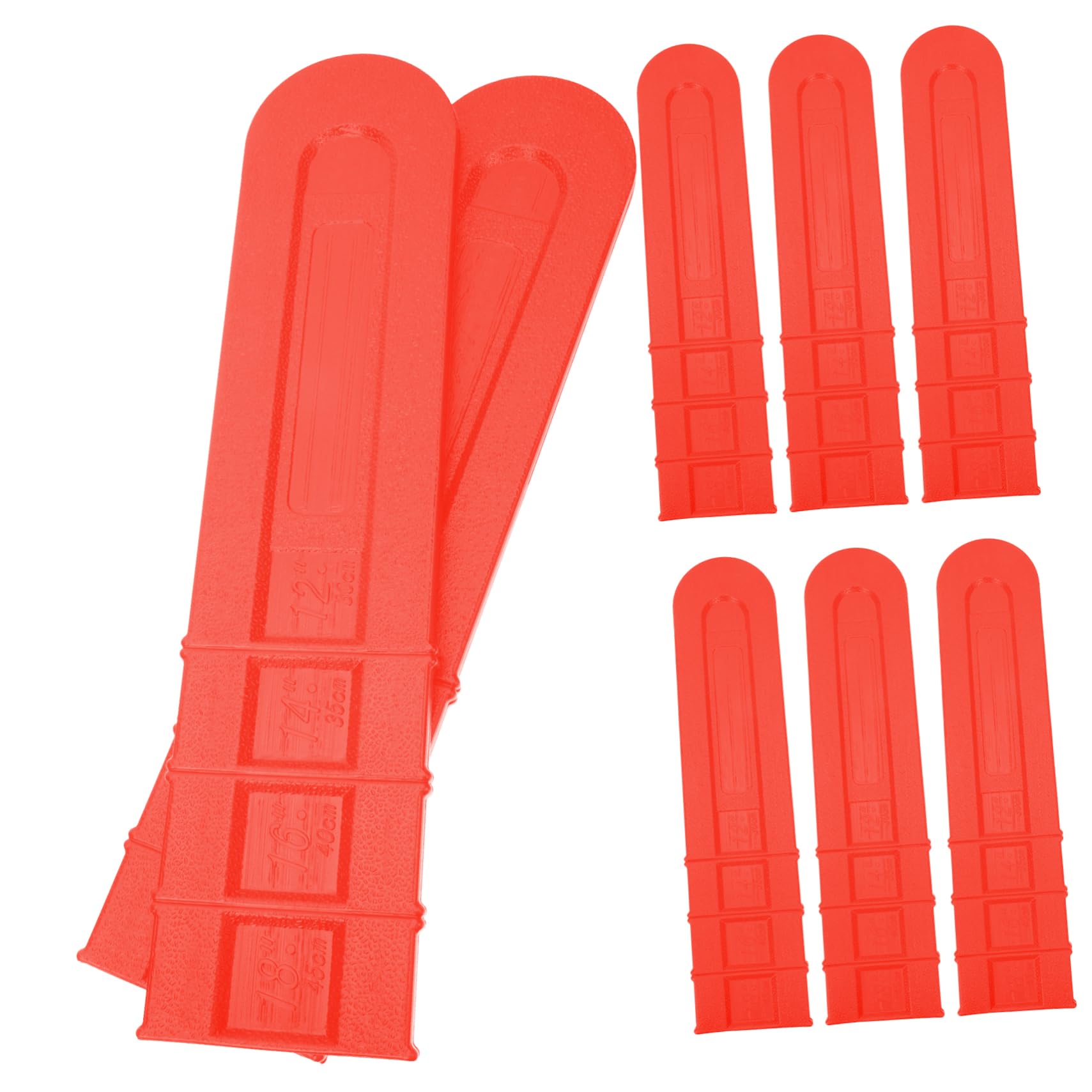 8 Pezzi Copertura Protettiva in Plastica per Astina Motosega Rossa, Pratica Custodia Antigraffio per Proteggere la Guida, per Uso Motosega da Giardino