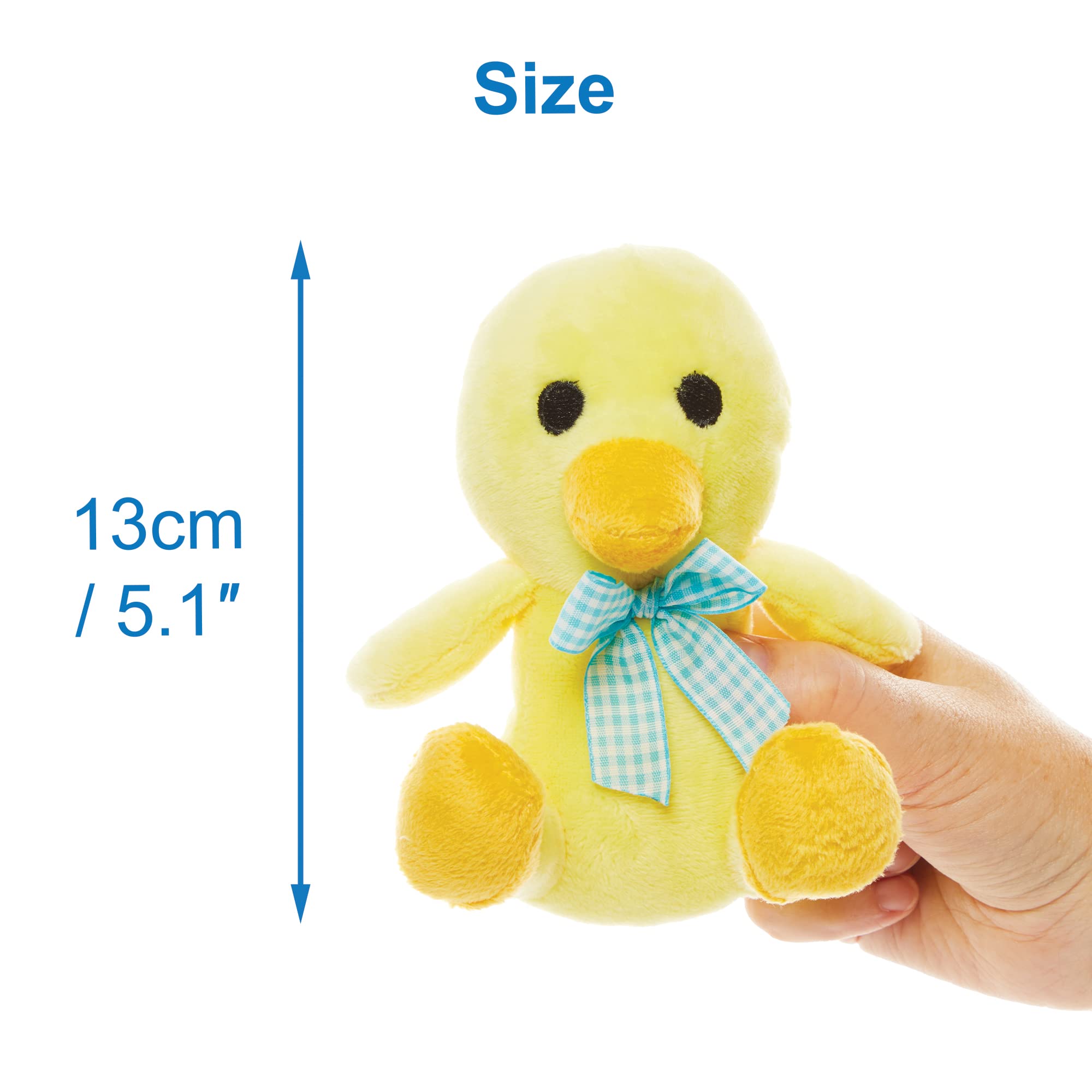 Baker Ross FX466 Chick Plush - Pack of 2, Soft Toy Easter Party Bag Fillers, Yellow, 13 cm - Image 4