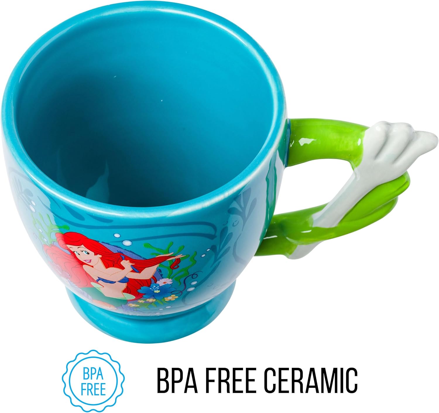 Silver Buffalo Disney Princess The Little Mermaid Ariel Dinglehopper Fork Hair Brush 3D Sculpted Handle Ceramic Mug, 20 Ounces - Image 7