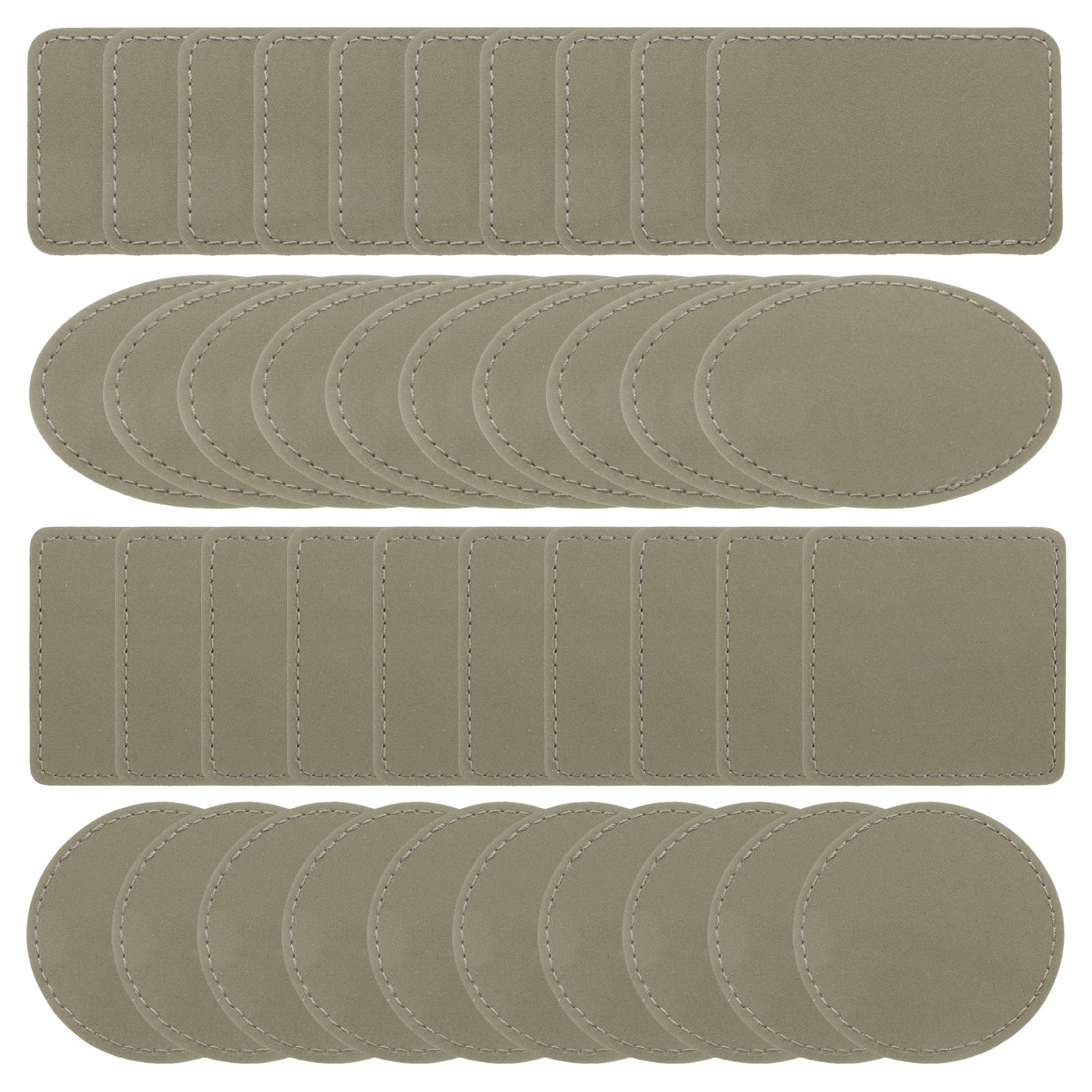 Écussons vierges en similicuir pour gravure laser et patch vêtement thermocollant