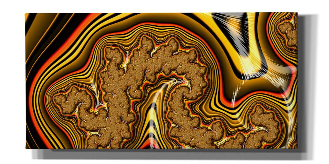 Epic Graffiti 'Golden Swirl' by Epic Portfolio, Canvas Wall Art, 24