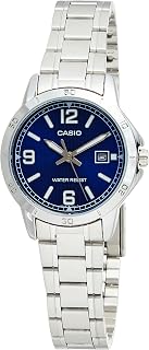 LTP-V004D-2B Women's Dress Stainless Steel Blue Dial Date Watch