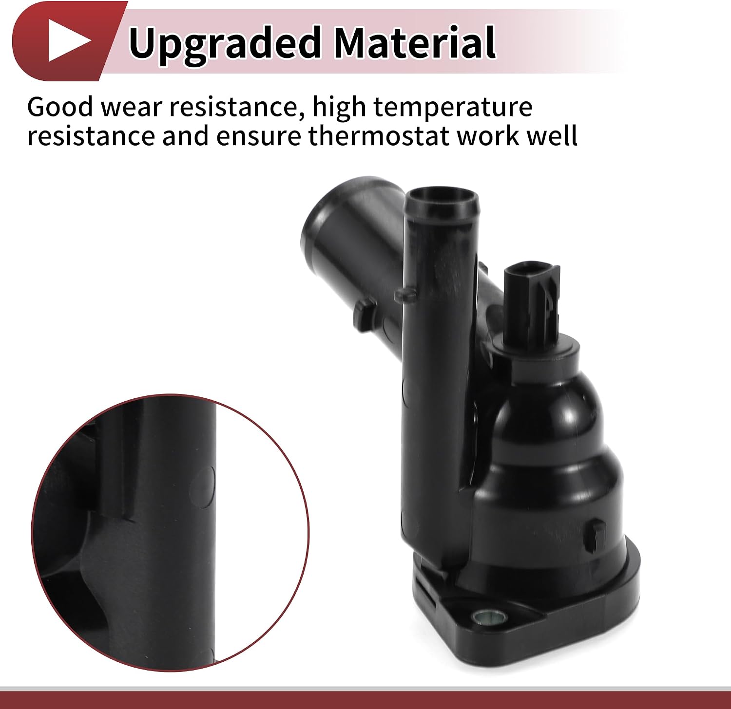 1 Pc Car Thermostat for Lexus ES250 2021-2024 for Toyota Camry 2018-2024 Inner Engine Coolant Thermostat Housing Assembly No.1603125011 Black Plastic