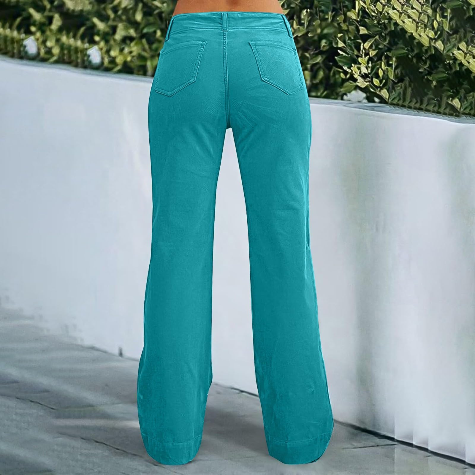 Schlaghose Damen für Office Chino Hose Cargohose Damen Flared Einfarbig Arbeitshose Damen Bell Bottom Freizeithose Damen Bootcut Palazzo Hose Damenhosen Elegant Marlene Hosen Damen Bequeme