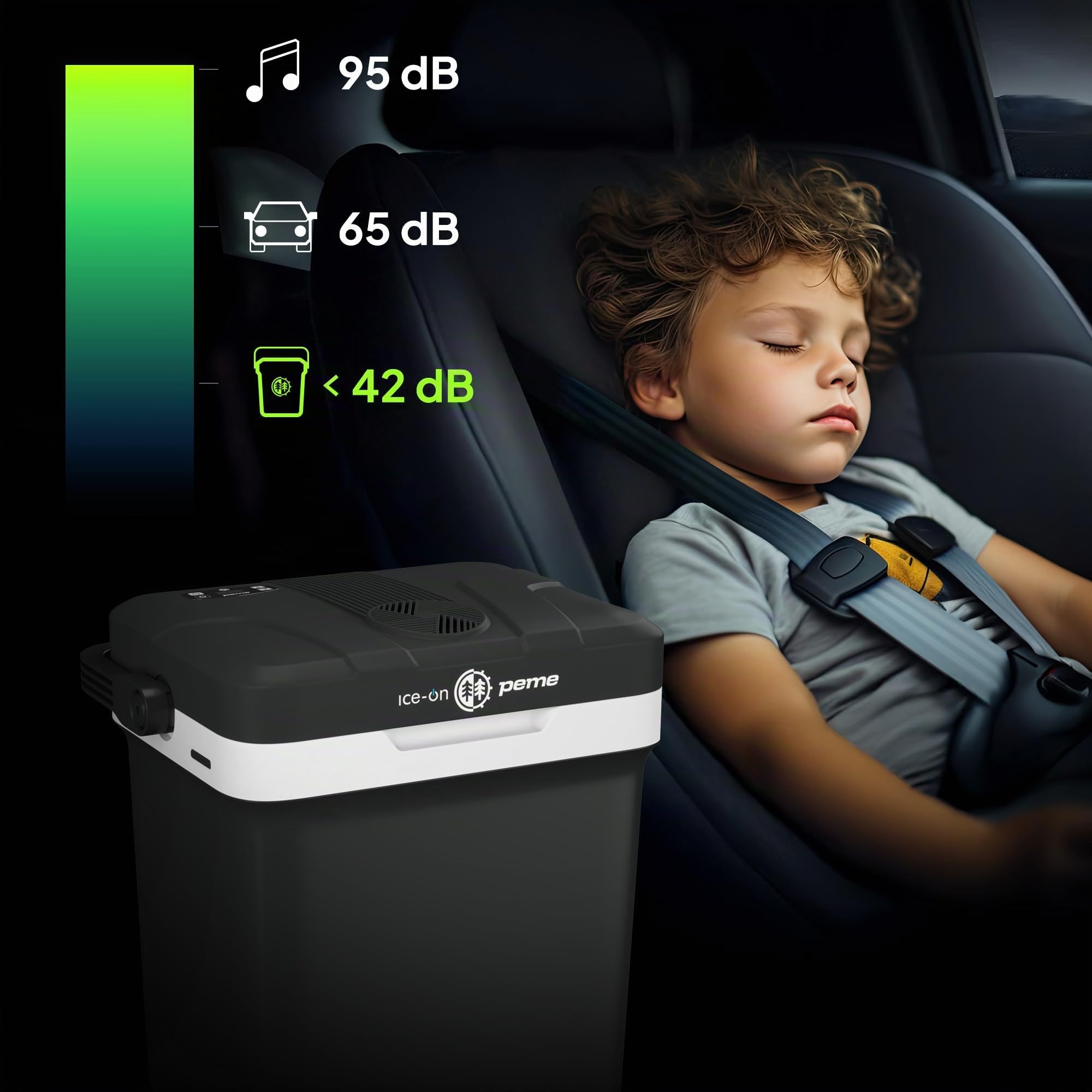 Peme Glacière Électrique 22,9L Portable 12V 230V USB pour Auto Camping Car Voiture