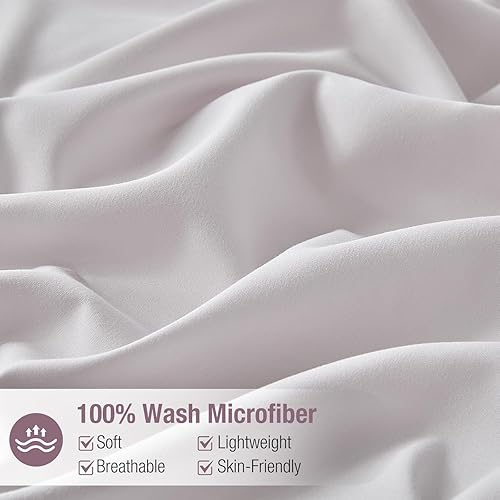 Miniatura 80 de Lekesky Juego de funda de edredón tamaño King, de microfibra suave, bohemio, azteca, azul, bohemio, con cierre de cremallera, lazos en las esquinas