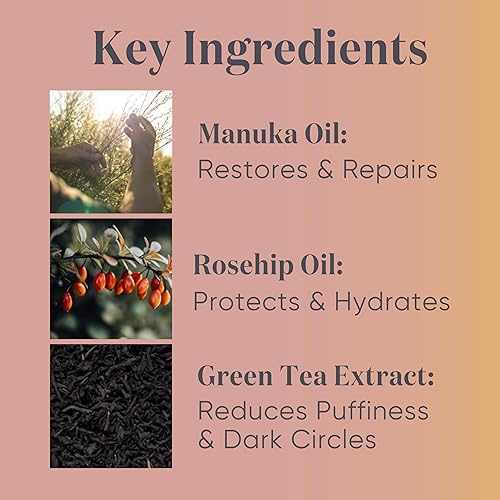 Miniatura 3 de MANUKA RX NEW ZEALAND Crema de ojos Pro-Aging  Crema calmante de ojos para ojeras e hinchazón  Crema de ojos antienvejecimiento  Reduce las arrugas