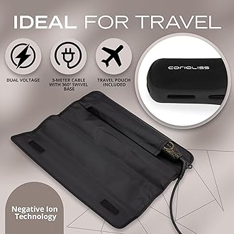 Corioliss C1 Hair Straightener for Women | Professional Titanium Plates | Ionic Flat Iron | Temperature Control 120°C to 235°C | Straightening and Waves | Travel Case | UK Plug | Leopard Gold