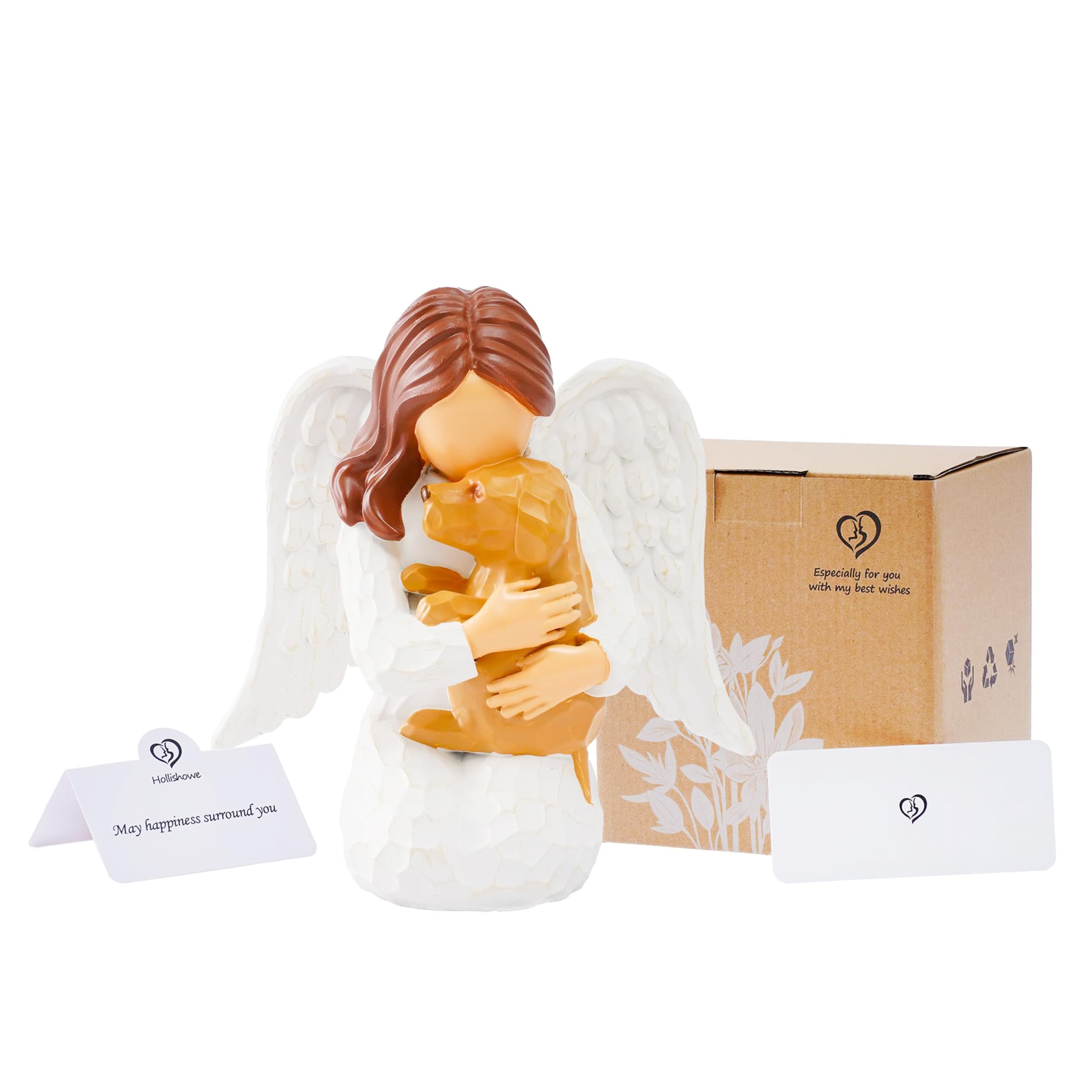Amazon.com: hollishowe Dog Angel Figurines, Dog Memorial Gifts for