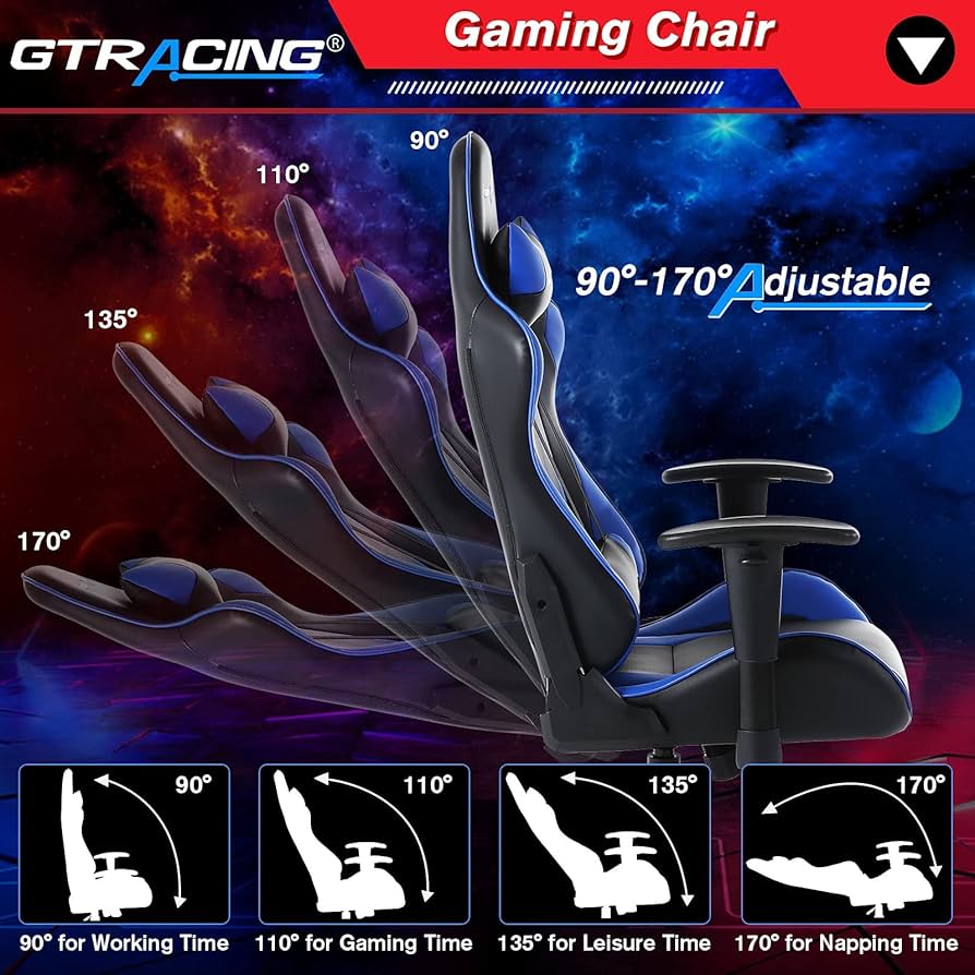 椅子 match.kh GTRACING Gaming Chair Racing Office Computer Game Desk Chair