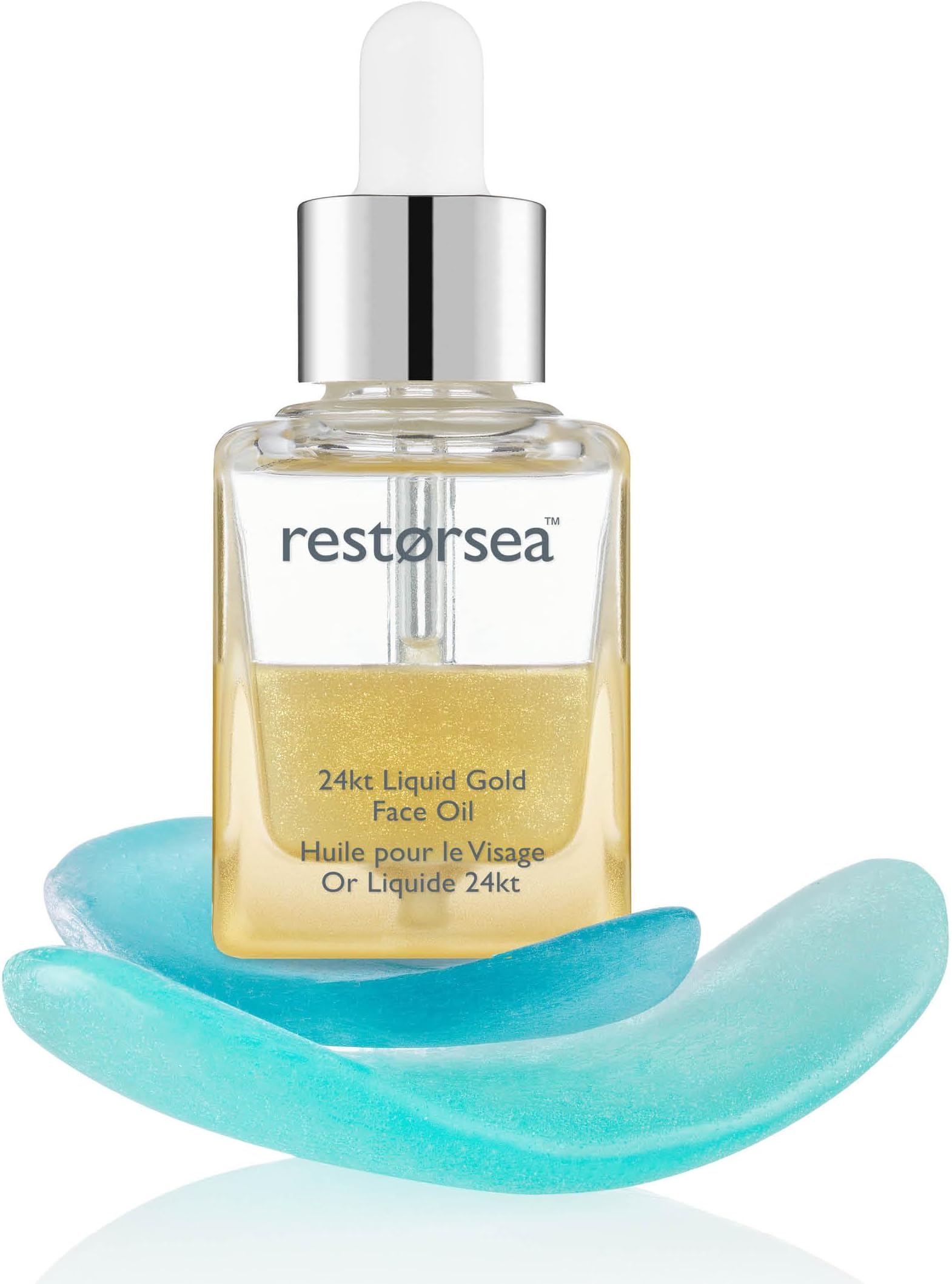 24kt Liquid Gold Face Oil – Balancing Face Oil for Oily & Dry Skin – Controls Sebum, Hydrates – With Aquabeautine XL®, Vitamin C, & Gold Flakes – Non-Comedogenic, 1oz