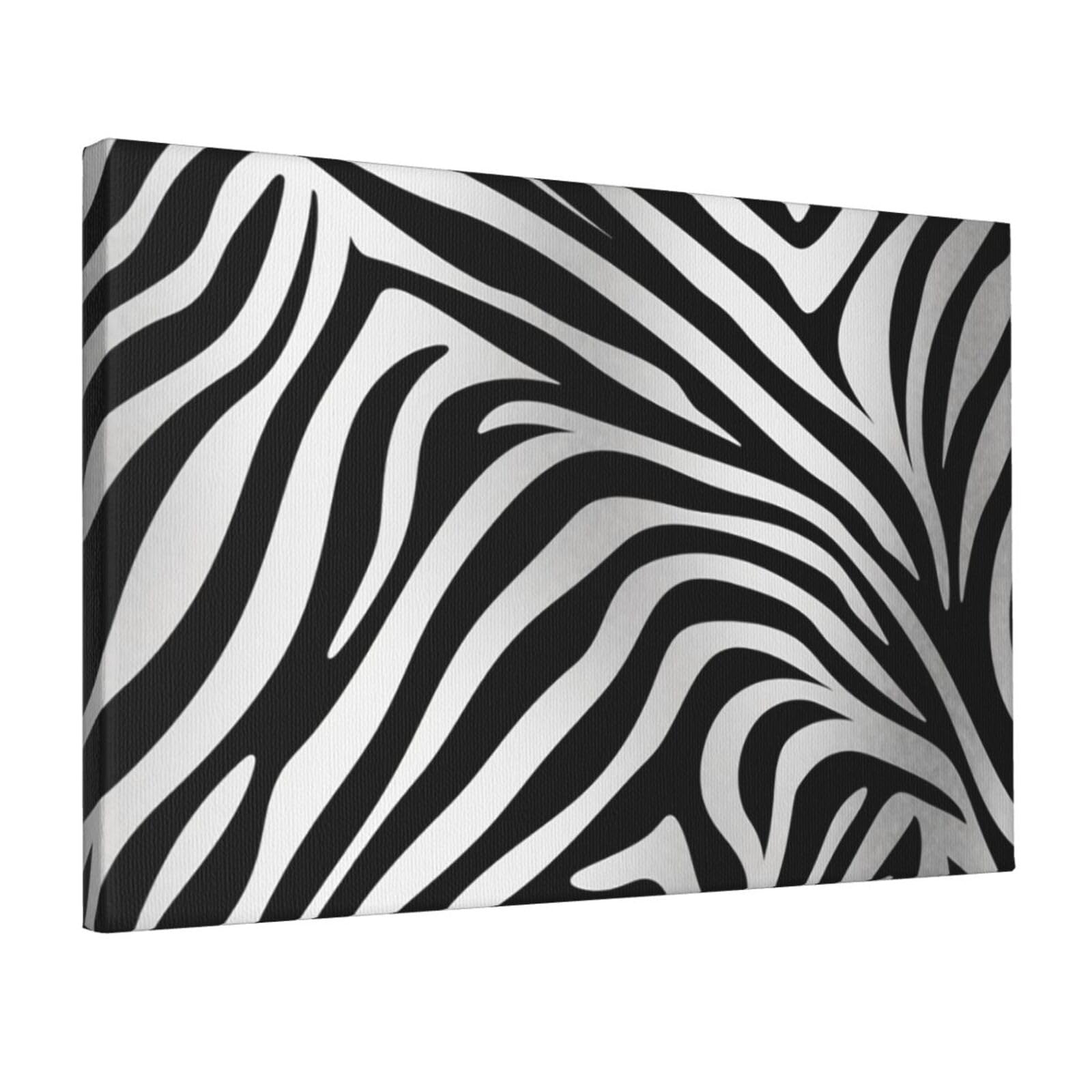 DWVTSLH Zebra Print Poster Paintings Canvas Wall Art Bedroom Prints Home Decor Hanging Picture Modern Home Artworks Aesthetic for Living Room Office Wall Decor 12x18in Unframed