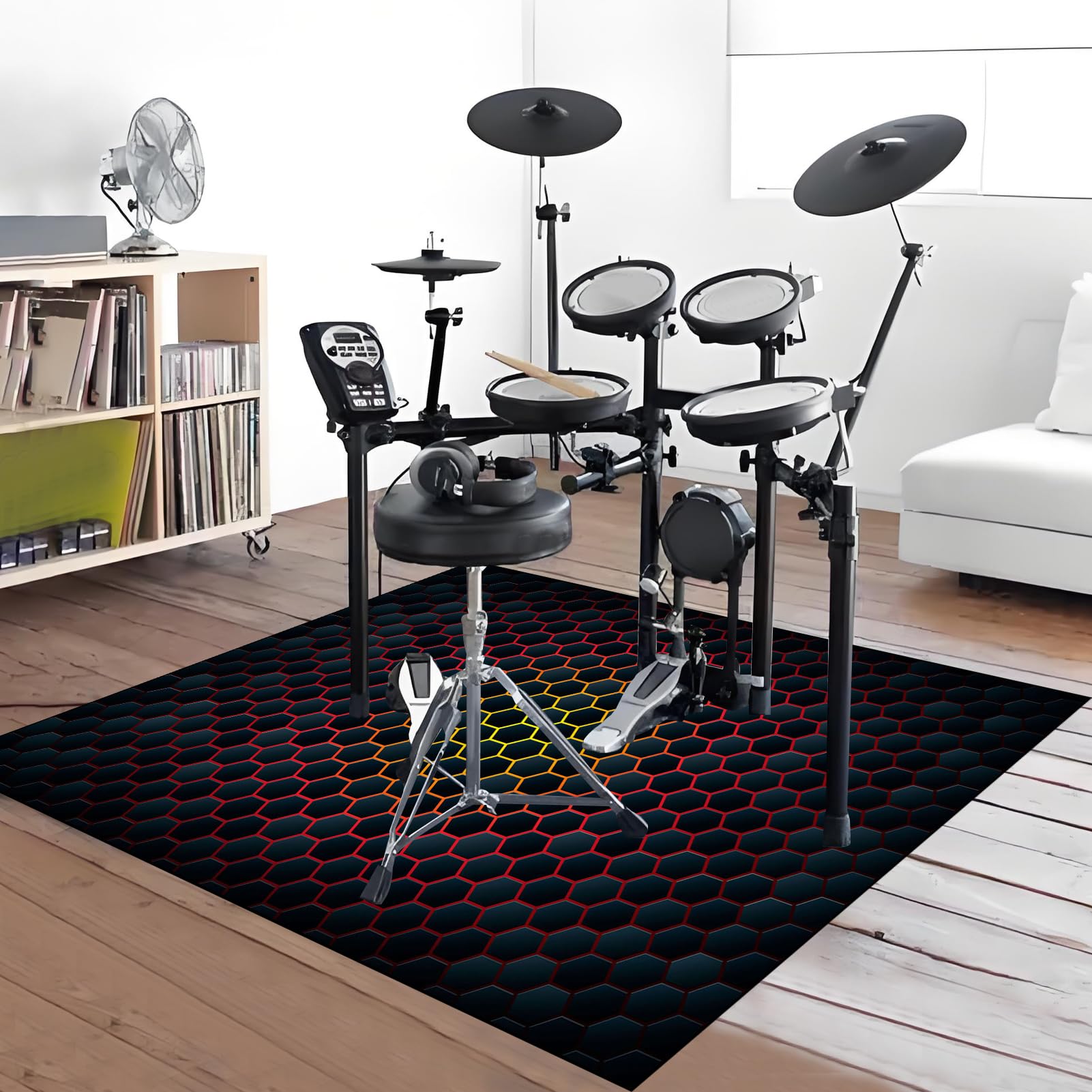 Mata ochronna do akcesoriów perkusyjnych elektroniczna mata perkusyjna dźwiękoszczelna mata bębnowa mata akustyczna mata podłogowa do instrumentów muzycznych 160 x 140 cm