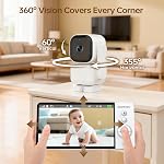 Dual-Mode Baby Monitor, Reliable 1080P HD Video Monitor with Camera | Hybrid Wi-Fi & No Wi-Fi Connection, App & Monitor Control, 1000ft Range, Long-Lasting 5000mAh Battery, Night Vision