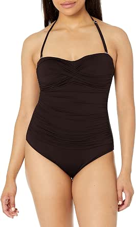 Anne Cole Women's Front-Shirred Bandeau One-piece Swimsuit