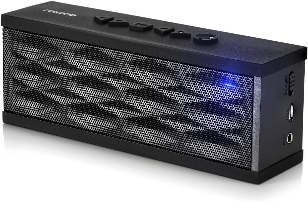 Rokono F200 Portable Bluetooth Speaker for iPhone, iPad, Samsung - Black
