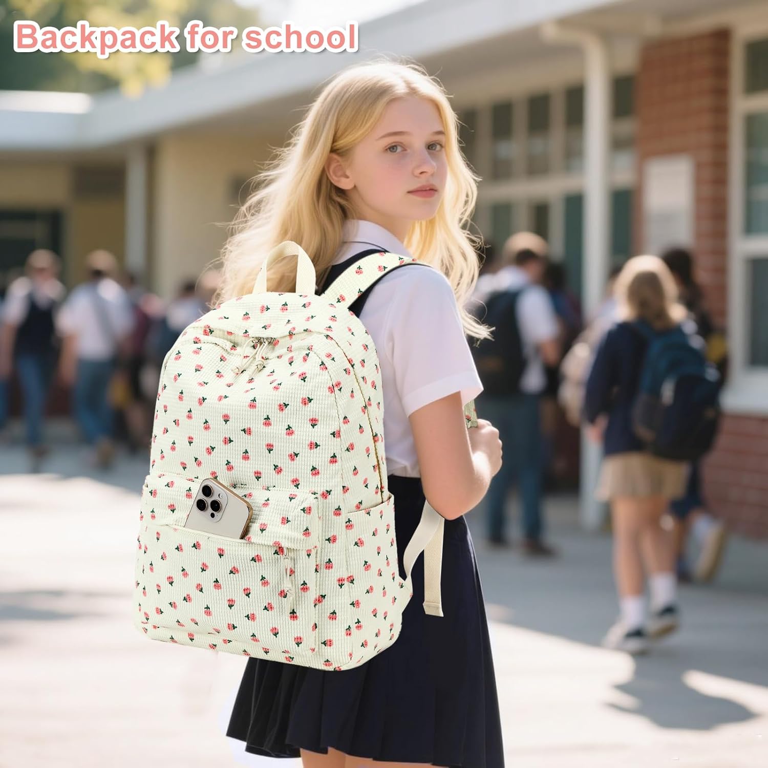 LEDAOU School Backpack for Teen Girls Elementary Middle School Bookbag Kids Backpacks Women Laptop Backpack Travel Daypack - Image 7